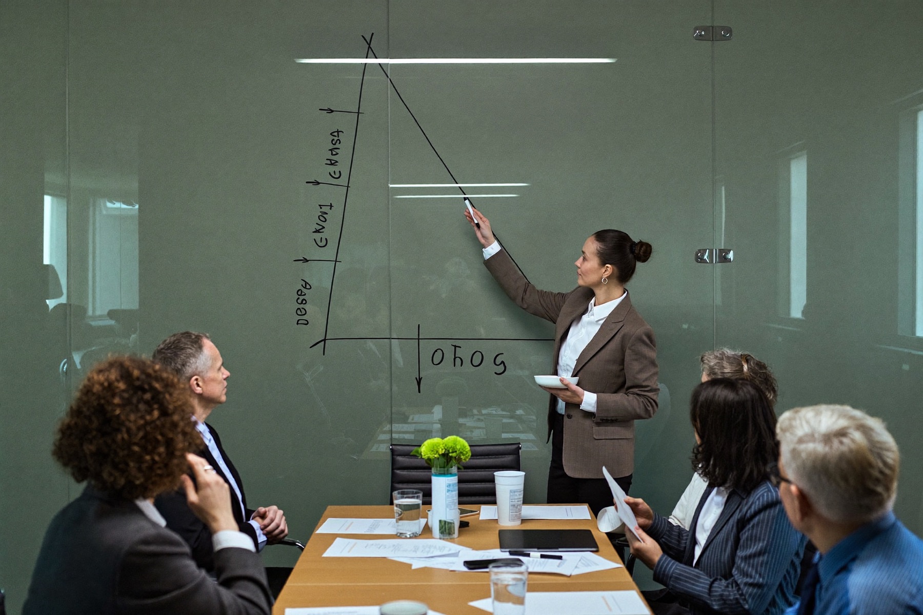 Workshop mit einem Führungsteam am KI-Kompetenz-Modell